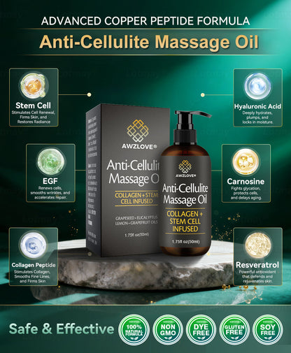 Awzlove® Luxurious Collagen & Stem Cell Anti-Cellulite Massage Oil (🔥70% Off for a Limited Time!)🥑🥑
