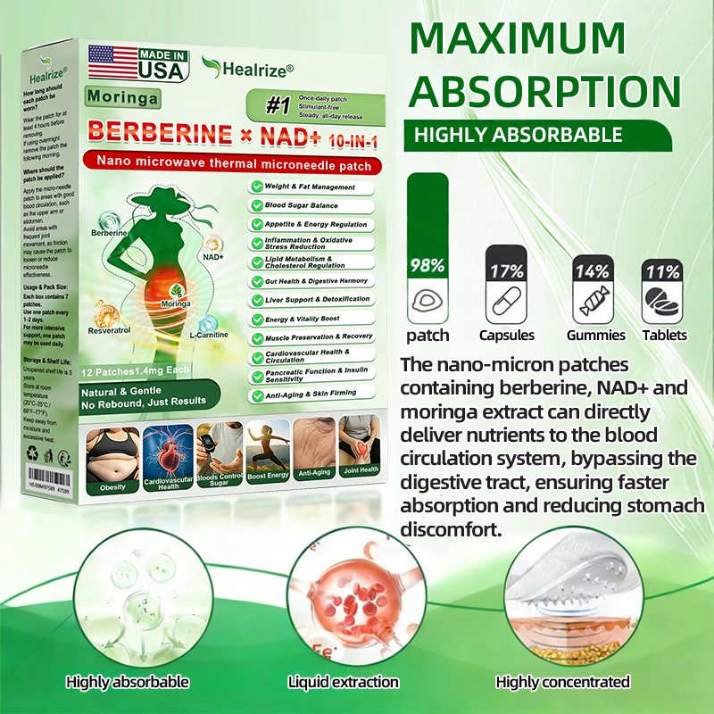 𝑶𝒇𝒇𝒊𝒄𝒊𝒂𝒍 𝑺𝒕𝒐𝒓𝒆  | 🩹👨‍⚕️Healrize®𝑴𝒐𝒓𝒊𝒏𝒈𝗮 · 𝗕𝗲𝗿𝗯𝗲𝗿𝙞𝙣𝙚 × 𝙉𝘼𝐃+ 𝟏𝟎-𝐢𝐧-𝟏 𝗔𝗱𝘃𝗮𝗻𝗰𝙚𝙙 Nano Microwave Thermal Metabolic Patch(𝐉𝐮𝐬𝐭 𝐨𝐧𝐜𝐞 𝐚 𝐝𝐚𝐲, 𝐯𝐢𝐬𝐢𝐛𝐥𝐞 𝐜𝐡𝐚𝐧𝐠𝐞𝐬 𝐢𝐧 𝟕 𝐝𝐚𝐲𝐬） ✅ 𝐅𝐨𝐫 𝐨𝐛𝐞𝐬𝐢𝐭𝐲, 🅛🅞🅞🅢🅔 🅢🅚🅘🅝,𝐝𝐢𝐚𝐛𝐞𝐭𝐞𝐬, 𝐬𝐥𝐞𝐞𝐩 𝐚𝐩𝐧𝐞𝐚, 𝐣𝐨𝐢𝐧𝐭 𝐢𝐬𝐬𝐮𝐞𝐬, 𝐚𝐧𝐝 𝐦𝐨𝐫𝐞 ❤👑