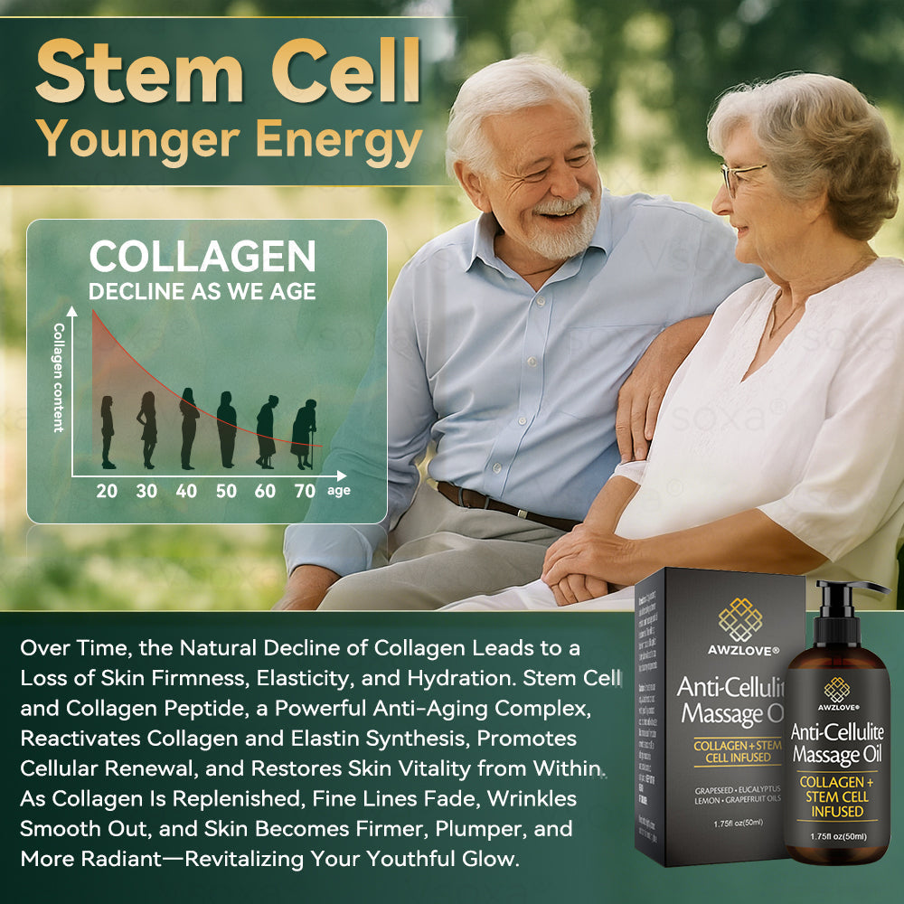 Awzlove® Luxurious Collagen & Stem Cell Anti-Cellulite Massage Oil (🔥70% Off for a Limited Time!)🥑🥑